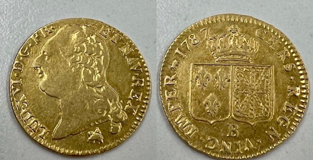 Francia, Luigi XVI, Luigi 1787 B (Rouen) BB+